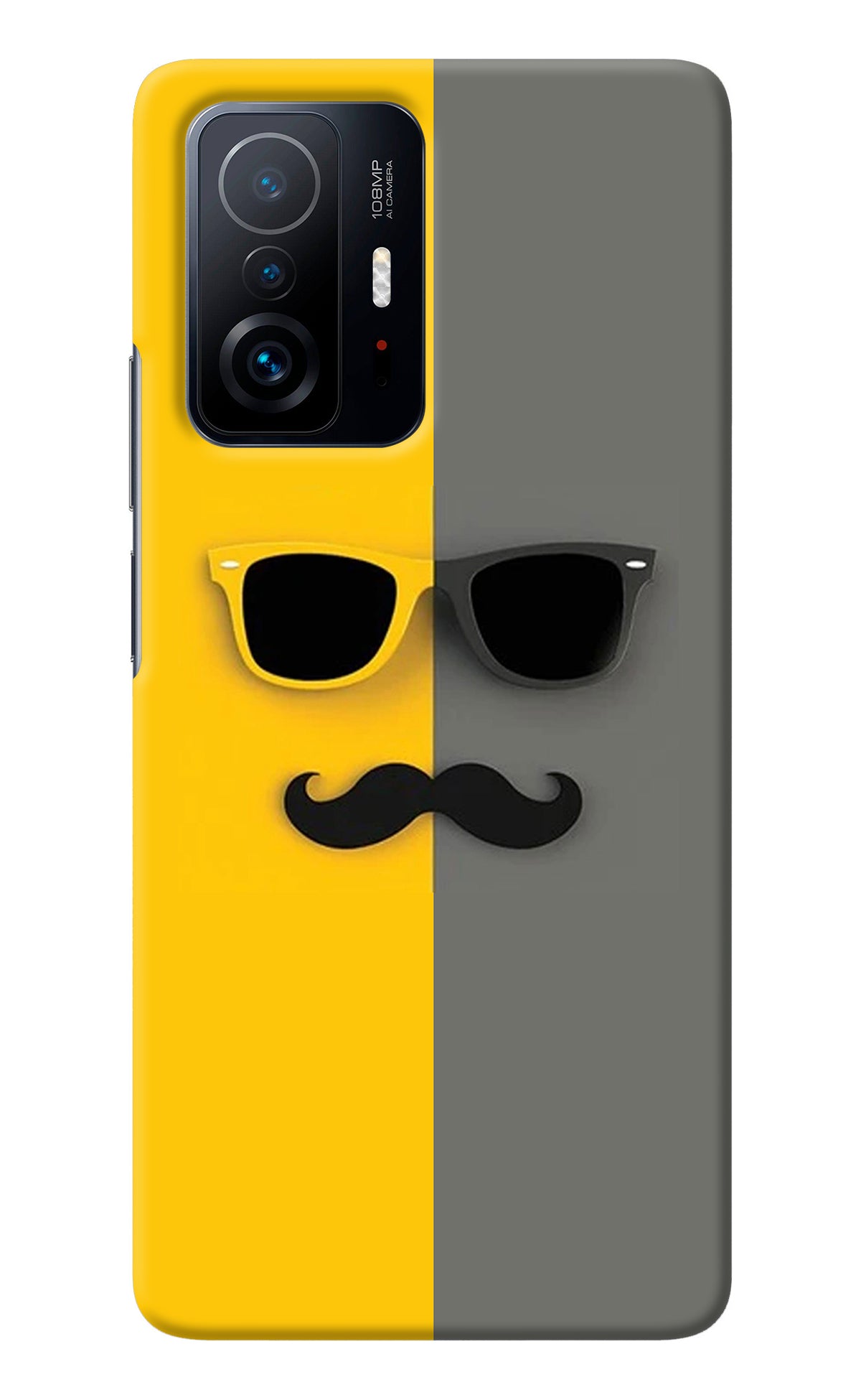 Sunglasses with Mustache Mi 11T Pro 5G Back Cover