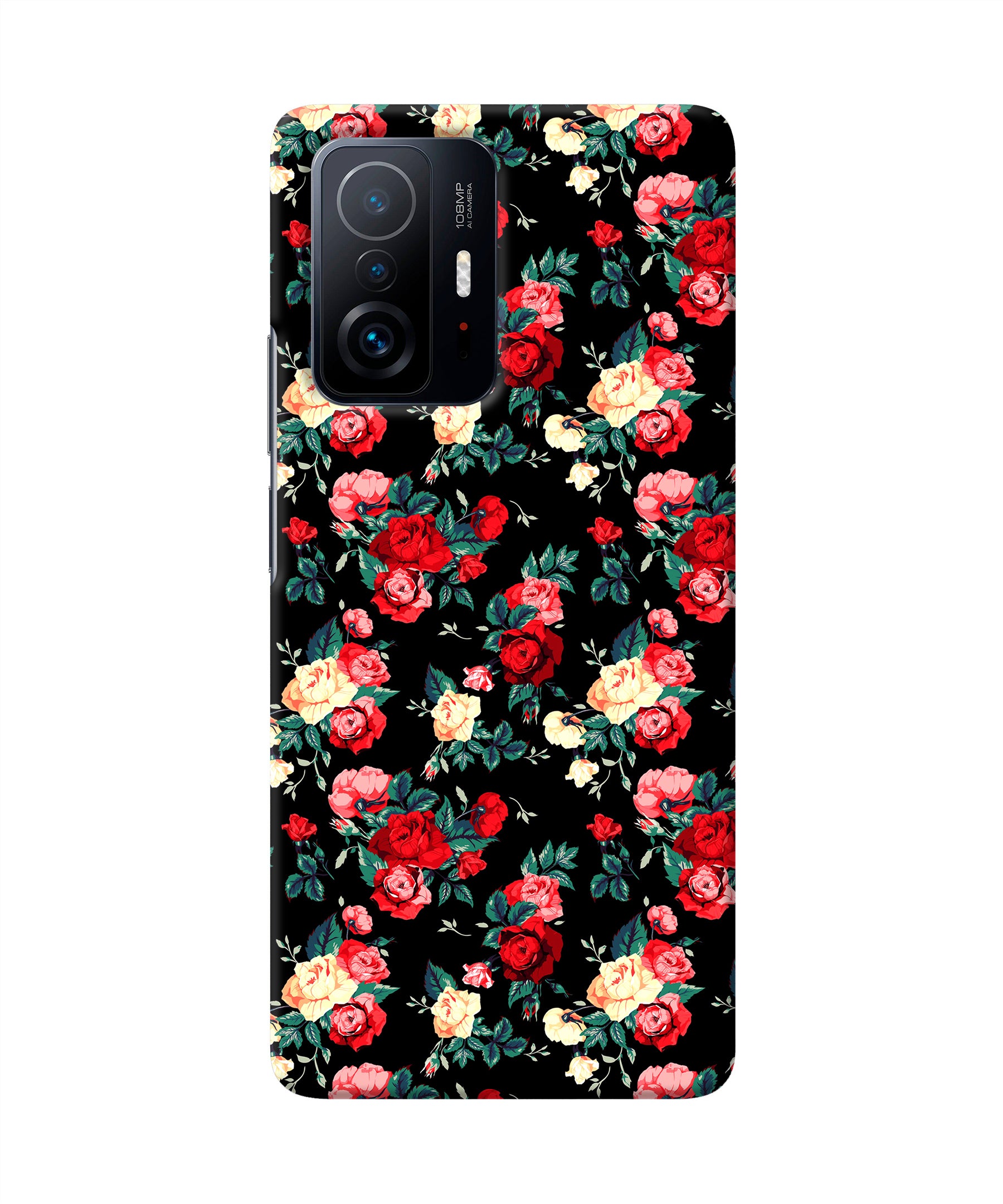 Rose Pattern Mi 11T Pro 5G Back Cover