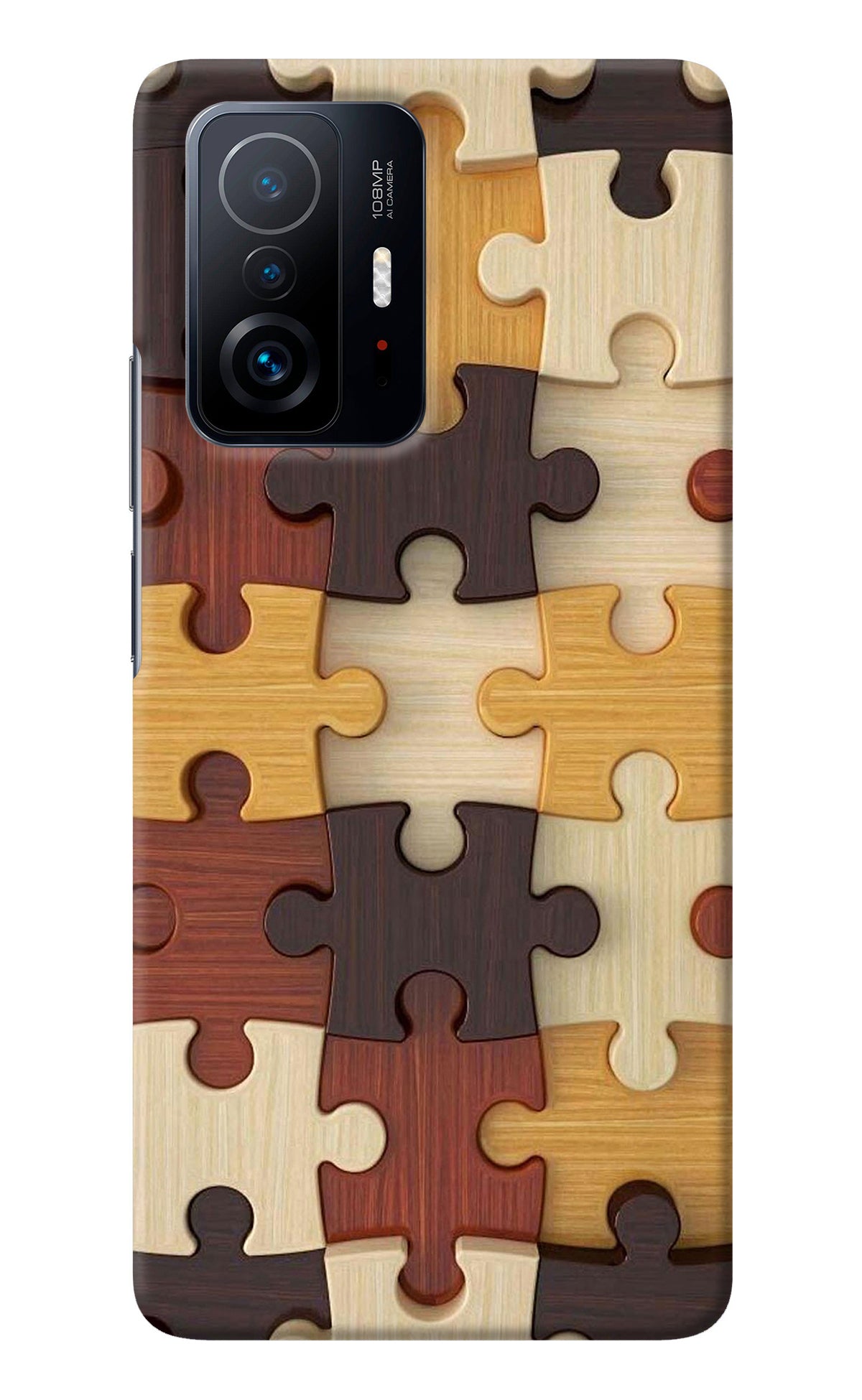 Wooden Puzzle Mi 11T Pro 5G Back Cover