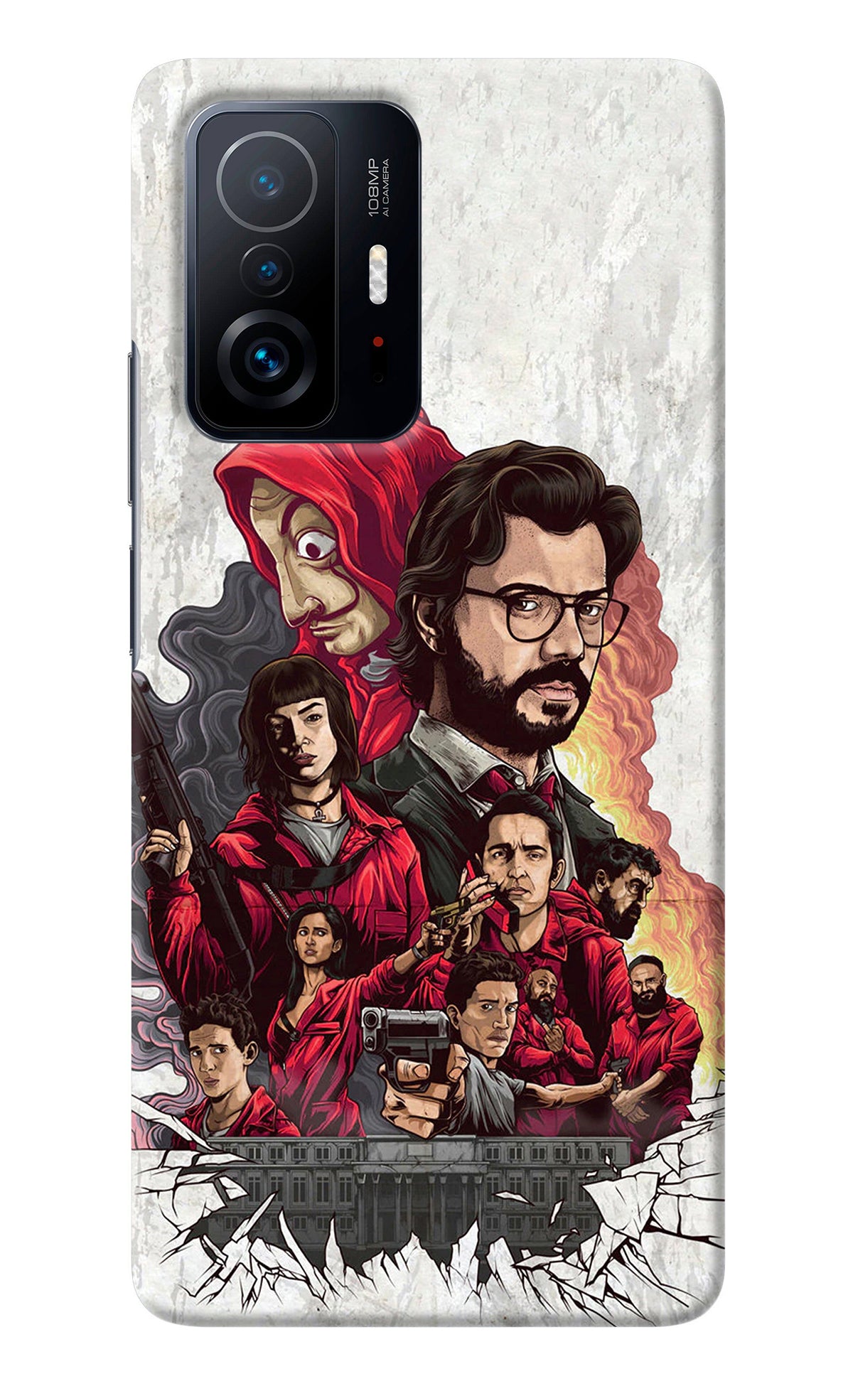 Money Heist Artwork Mi 11T Pro 5G Back Cover