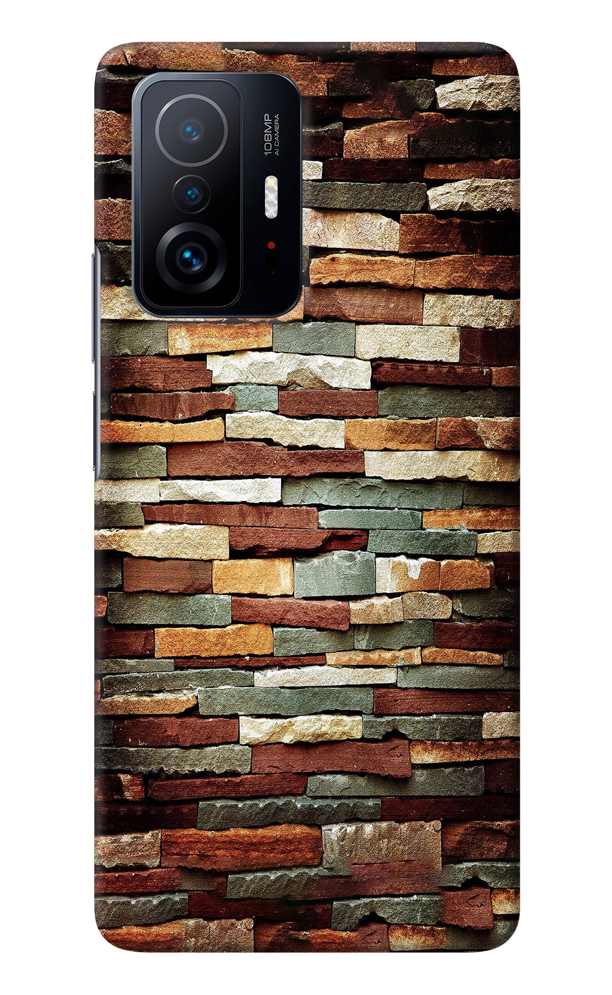 Bricks Pattern Mi 11T Pro 5G Back Cover