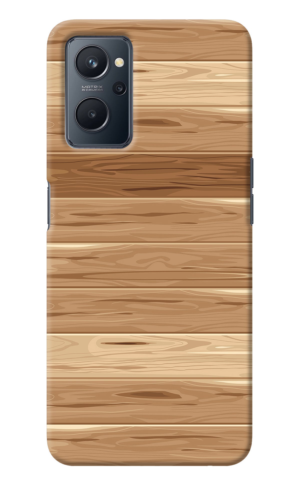 Wooden Vector Realme 9i 4G Back Cover