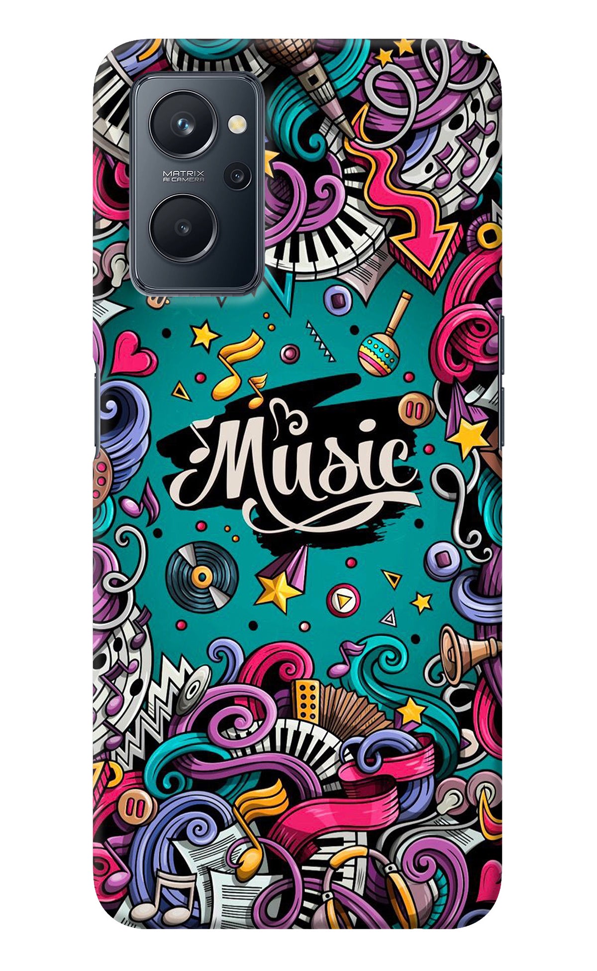 Music Graffiti Realme 9i 4G Back Cover