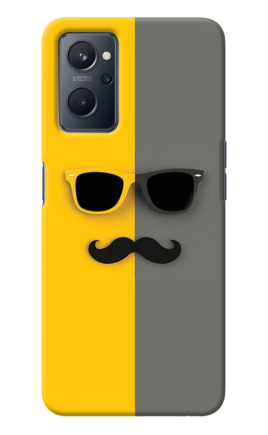 Sunglasses with Mustache Realme 9i 4G Back Cover