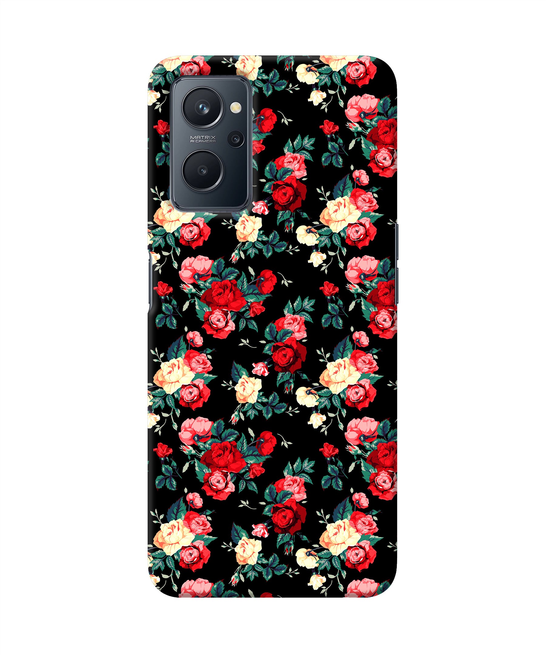 Rose Pattern Realme 9i 4G Back Cover