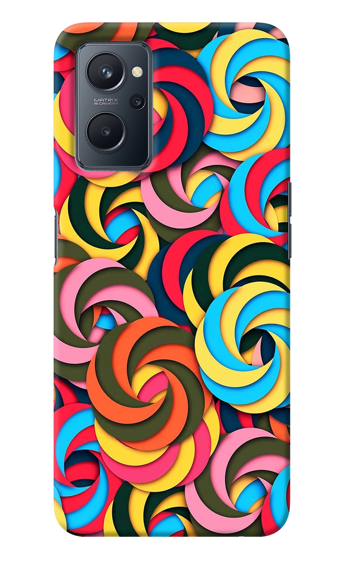 Spiral Pattern Realme 9i 4G Back Cover