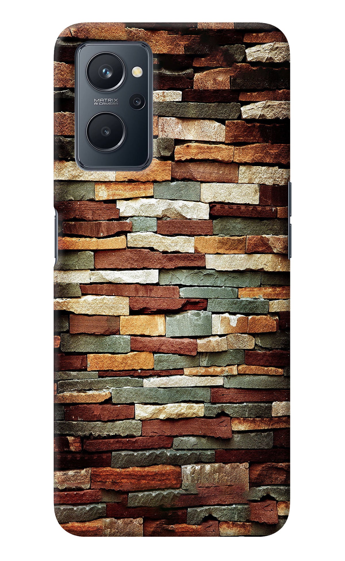 Bricks Pattern Realme 9i 4G Back Cover