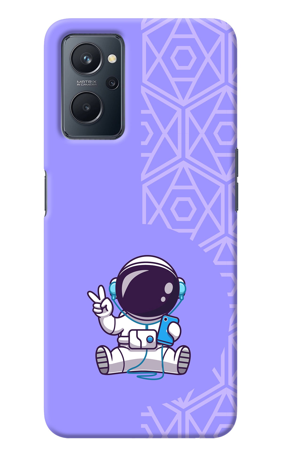 Cute Astronaut Chilling Realme 9i 4G Back Cover