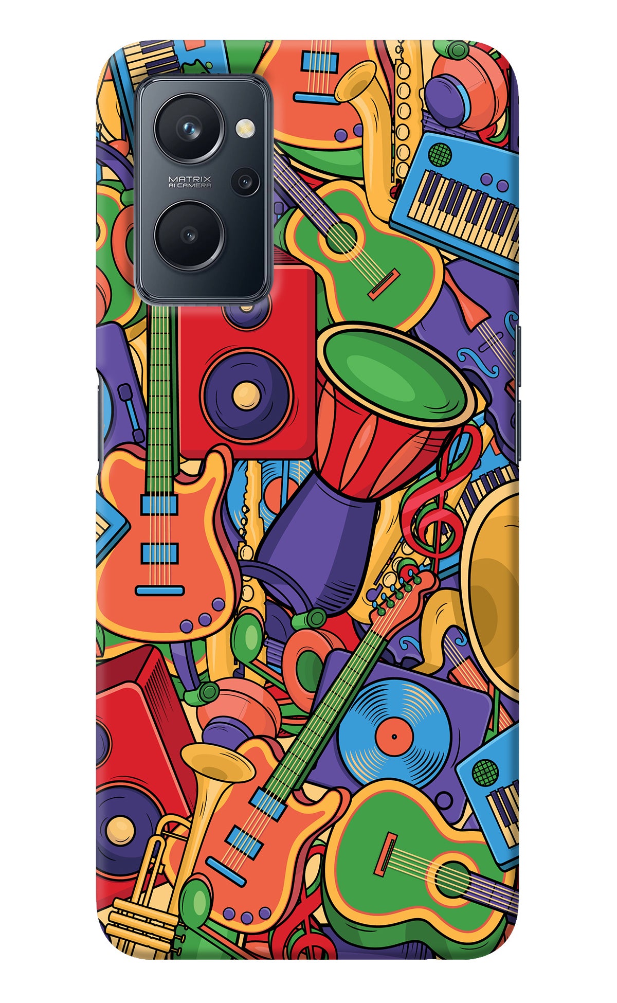 Music Instrument Doodle Realme 9i 4G Back Cover