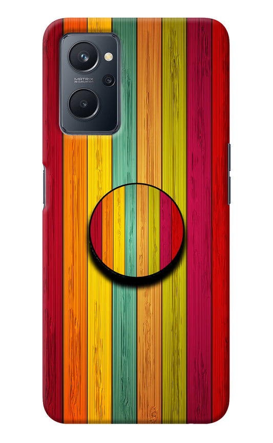 Multicolor Wooden Realme 9i 4G Pop Case