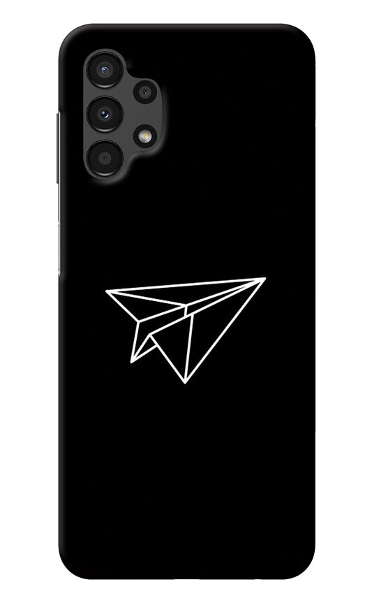 Paper Plane White Samsung A13 4G Back Cover