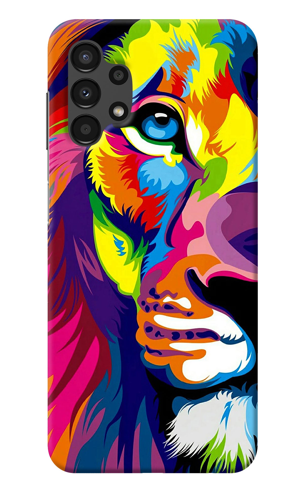 Lion Half Face Samsung A13 4G Back Cover