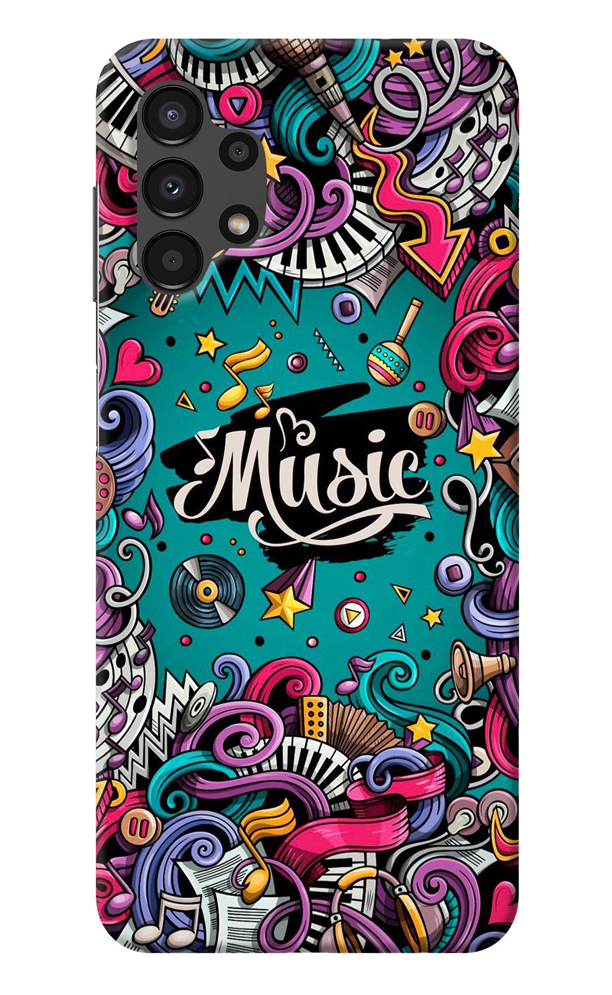 Music Graffiti Samsung A13 4G Back Cover