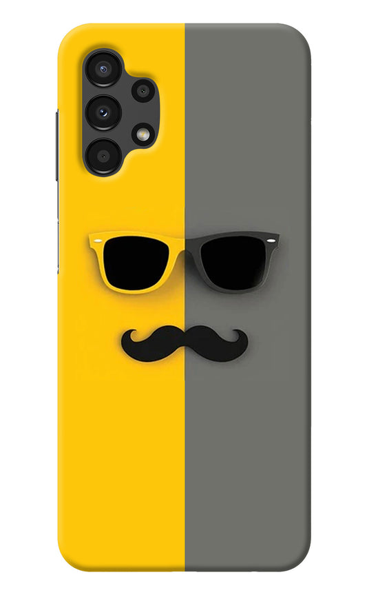 Sunglasses with Mustache Samsung A13 4G Back Cover