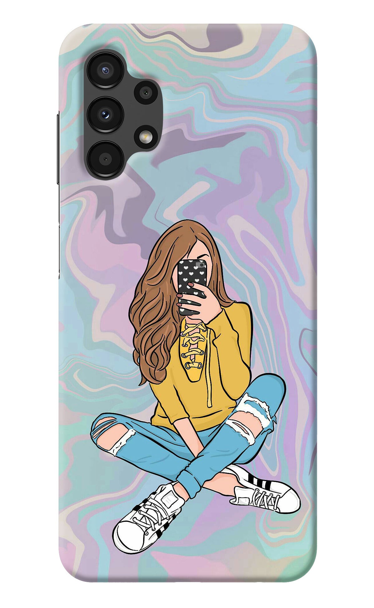 Selfie Girl Samsung A13 4G Back Cover