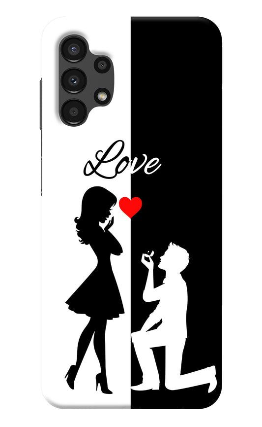 Love Propose Black And White Samsung A13 4G Back Cover