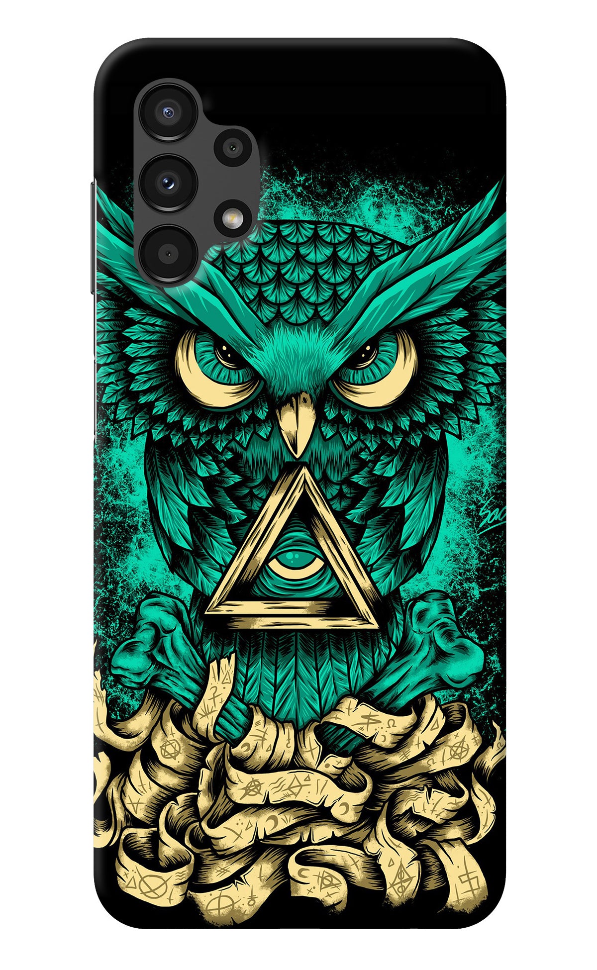 Green Owl Samsung A13 4G Back Cover