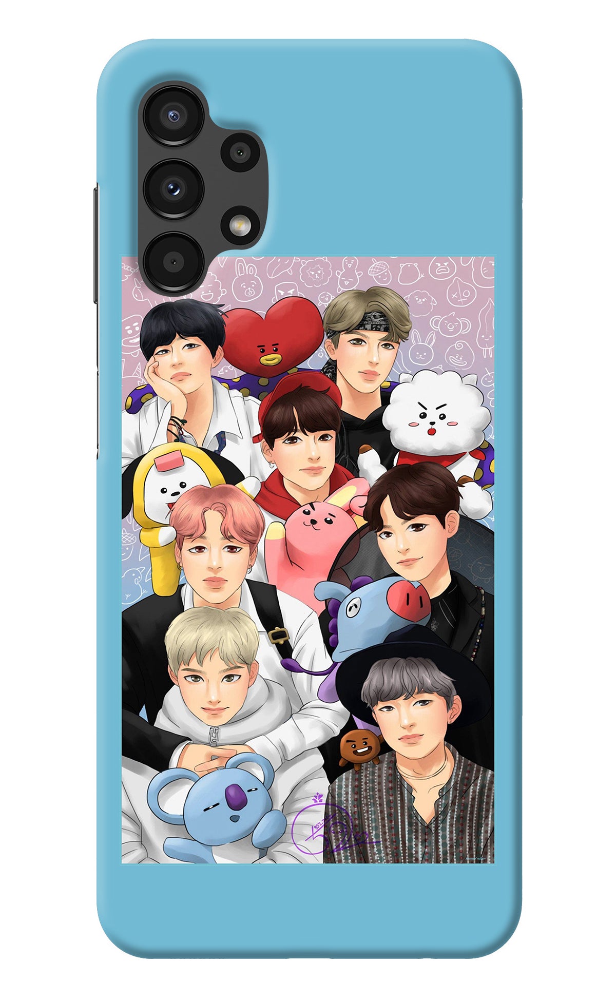 BTS with animals Samsung A13 4G Back Cover