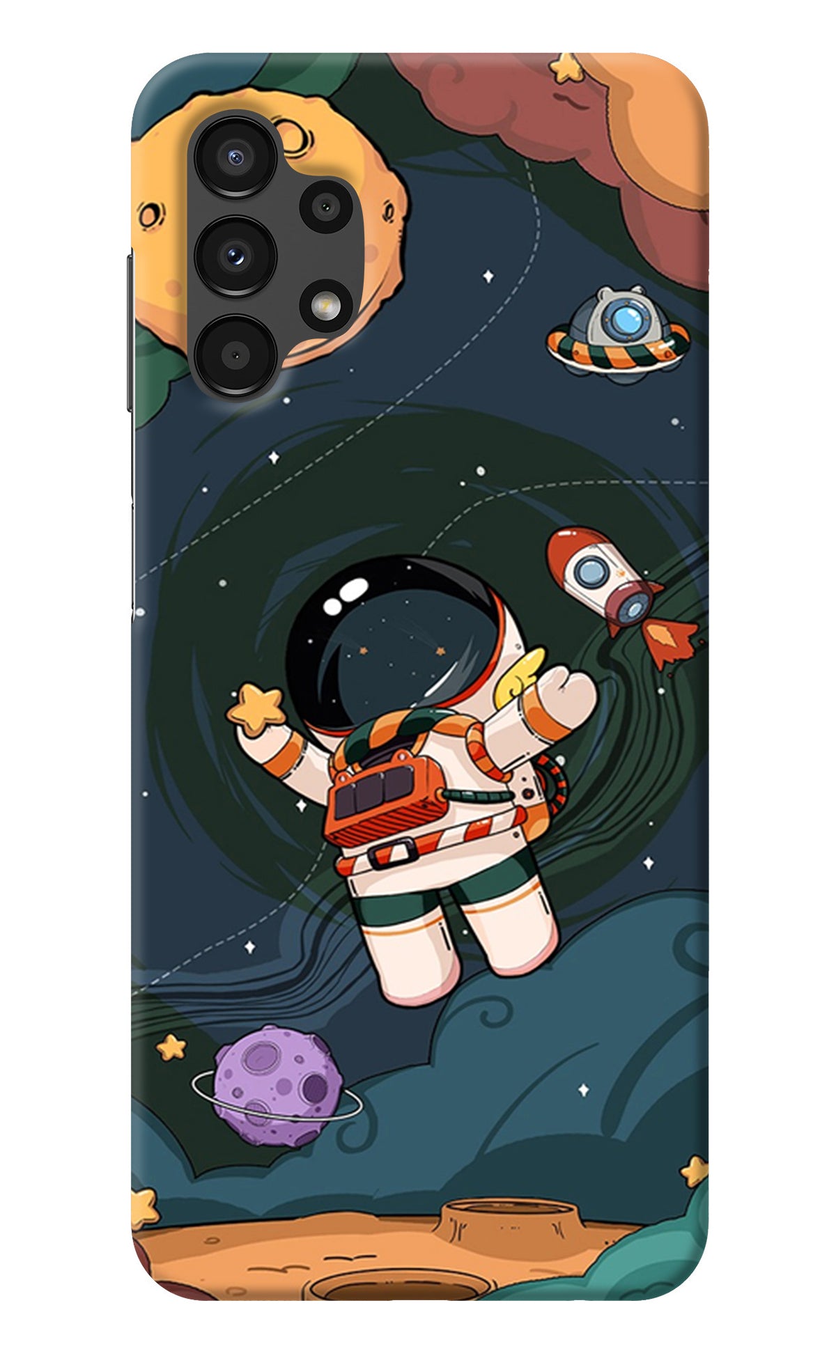 Cartoon Astronaut Samsung A13 4G Back Cover