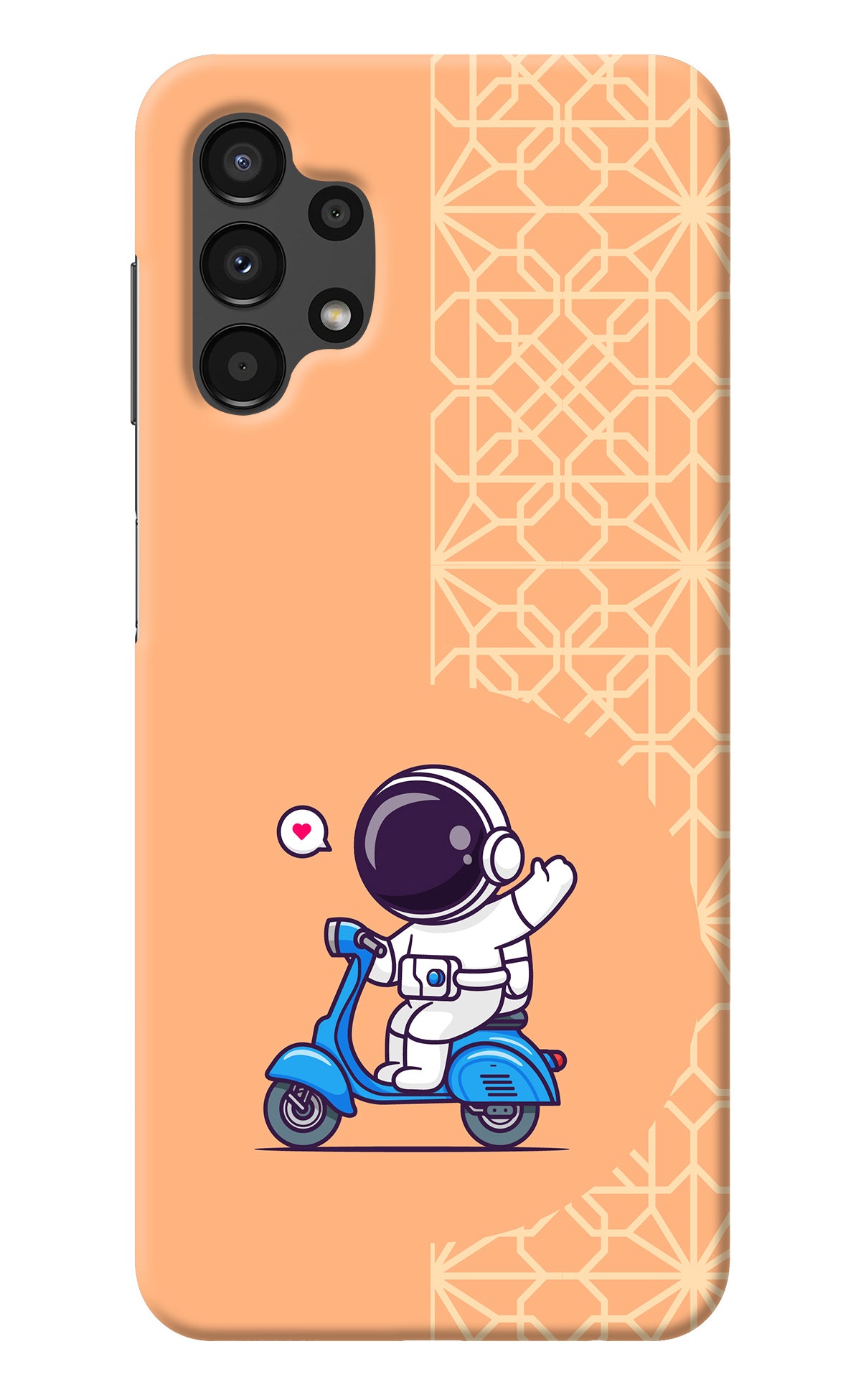 Cute Astronaut Riding Samsung A13 4G Back Cover