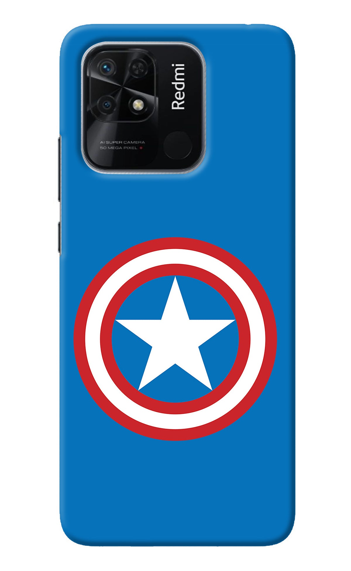 Captain America Logo Redmi 10/10 Power Back Cover