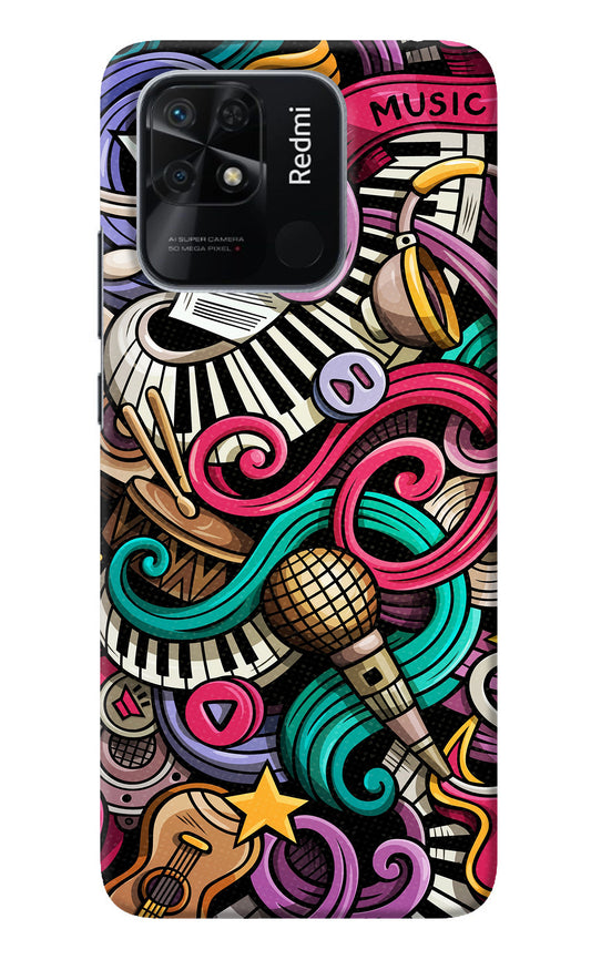 Music Abstract Redmi 10/10 Power Back Cover