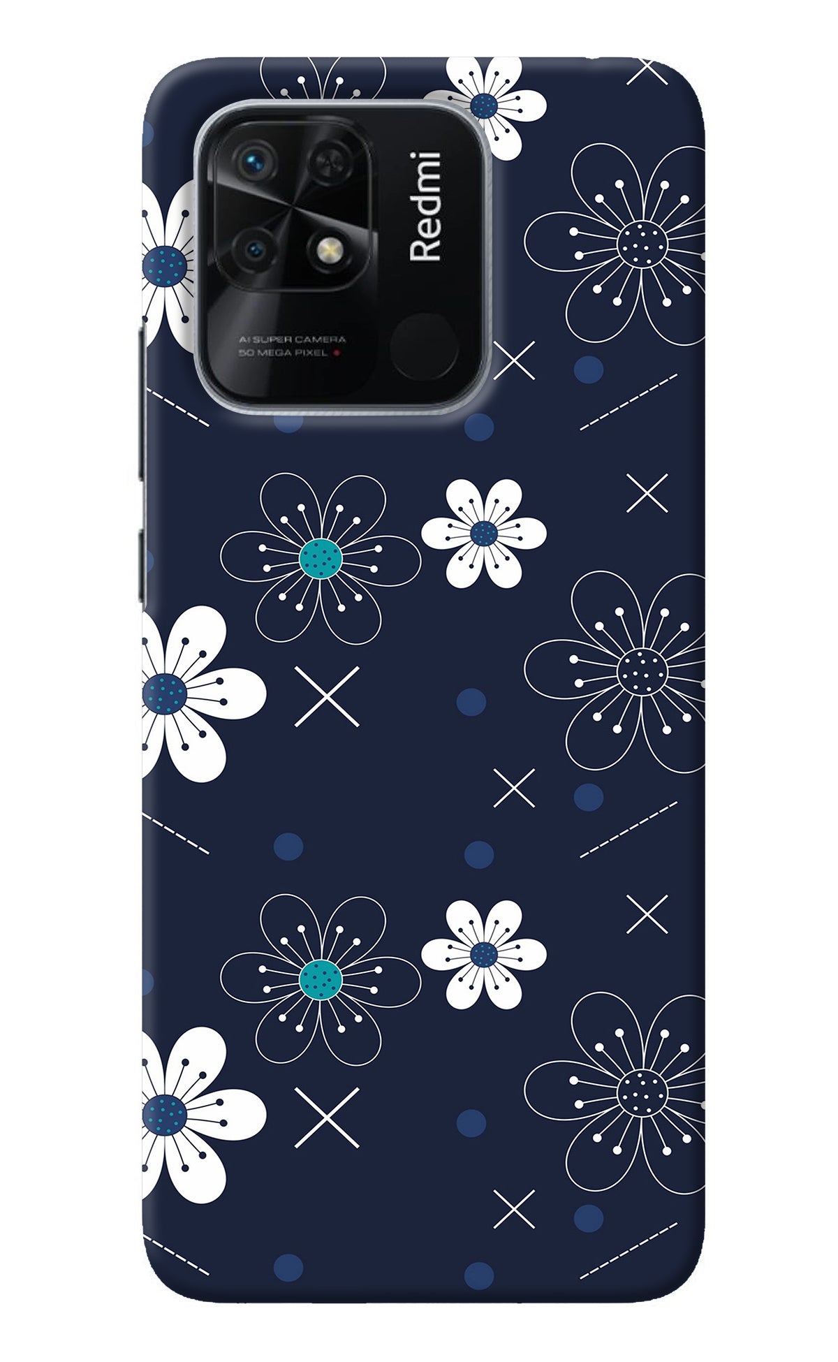 Flowers Redmi 10/10 Power Back Cover