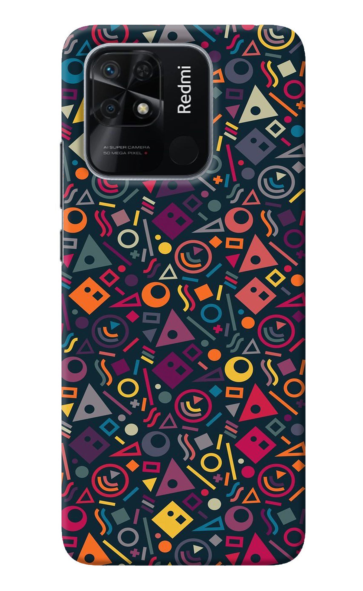 Geometric Abstract Redmi 10/10 Power Back Cover