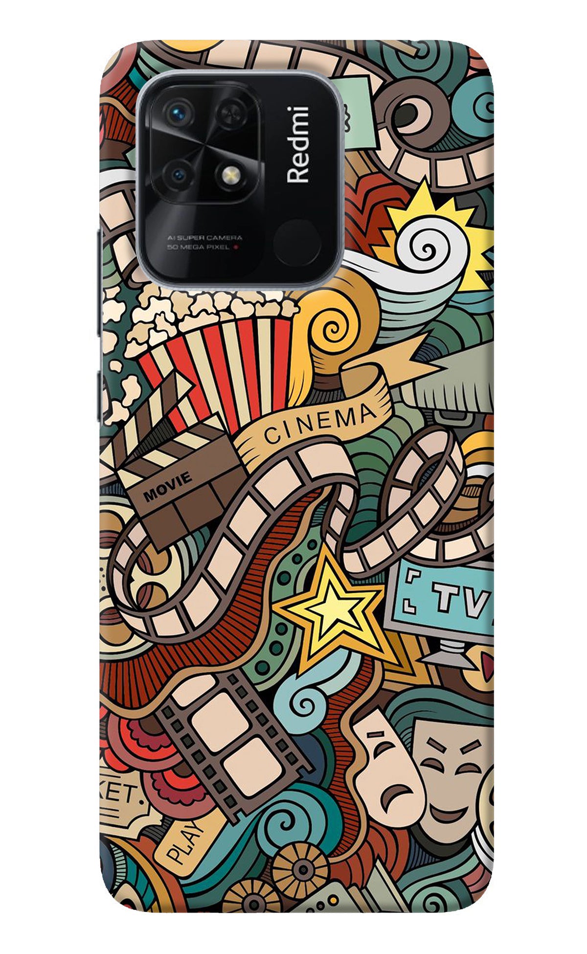 Cinema Abstract Redmi 10/10 Power Back Cover