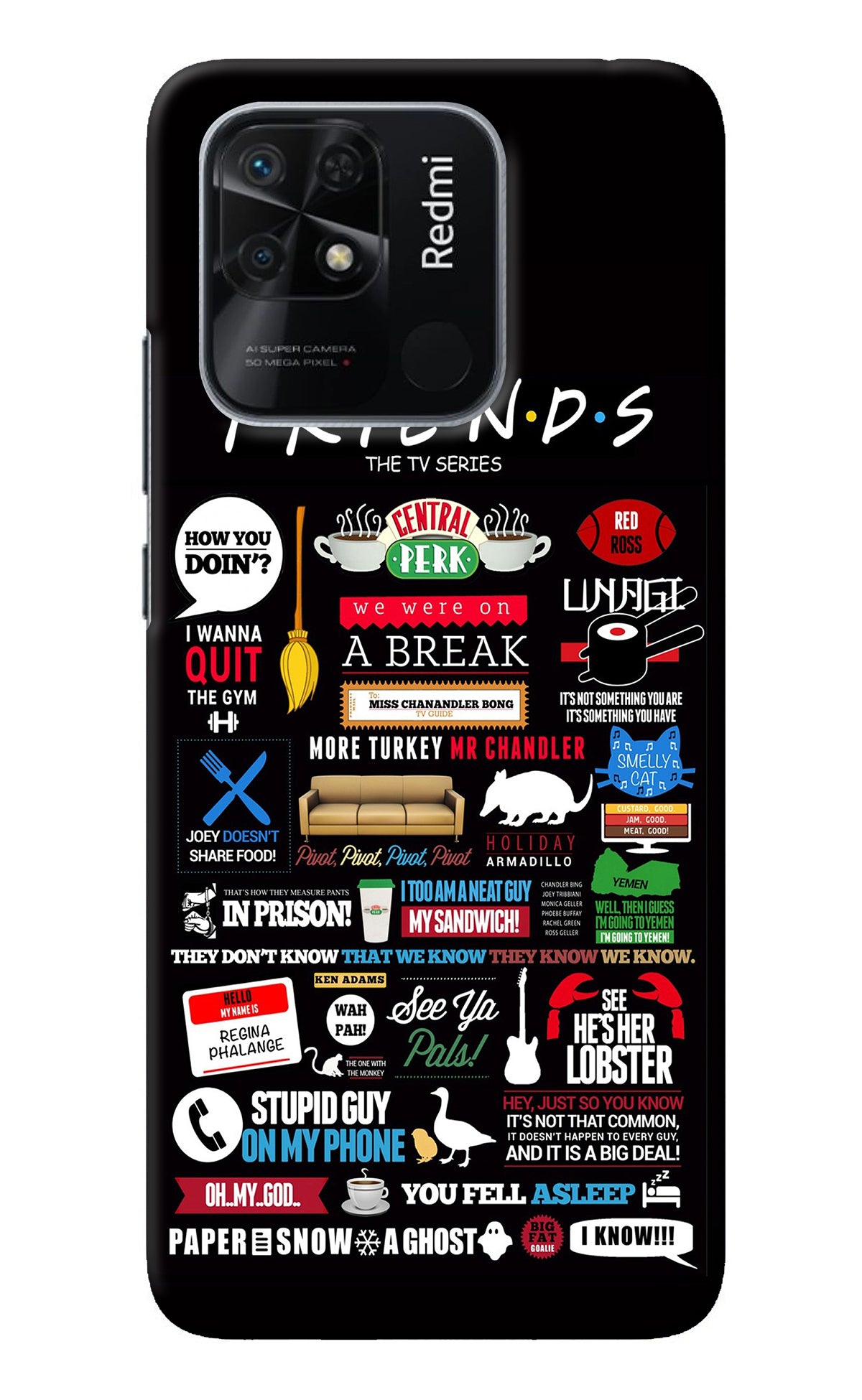 FRIENDS Redmi 10/10 Power Back Cover