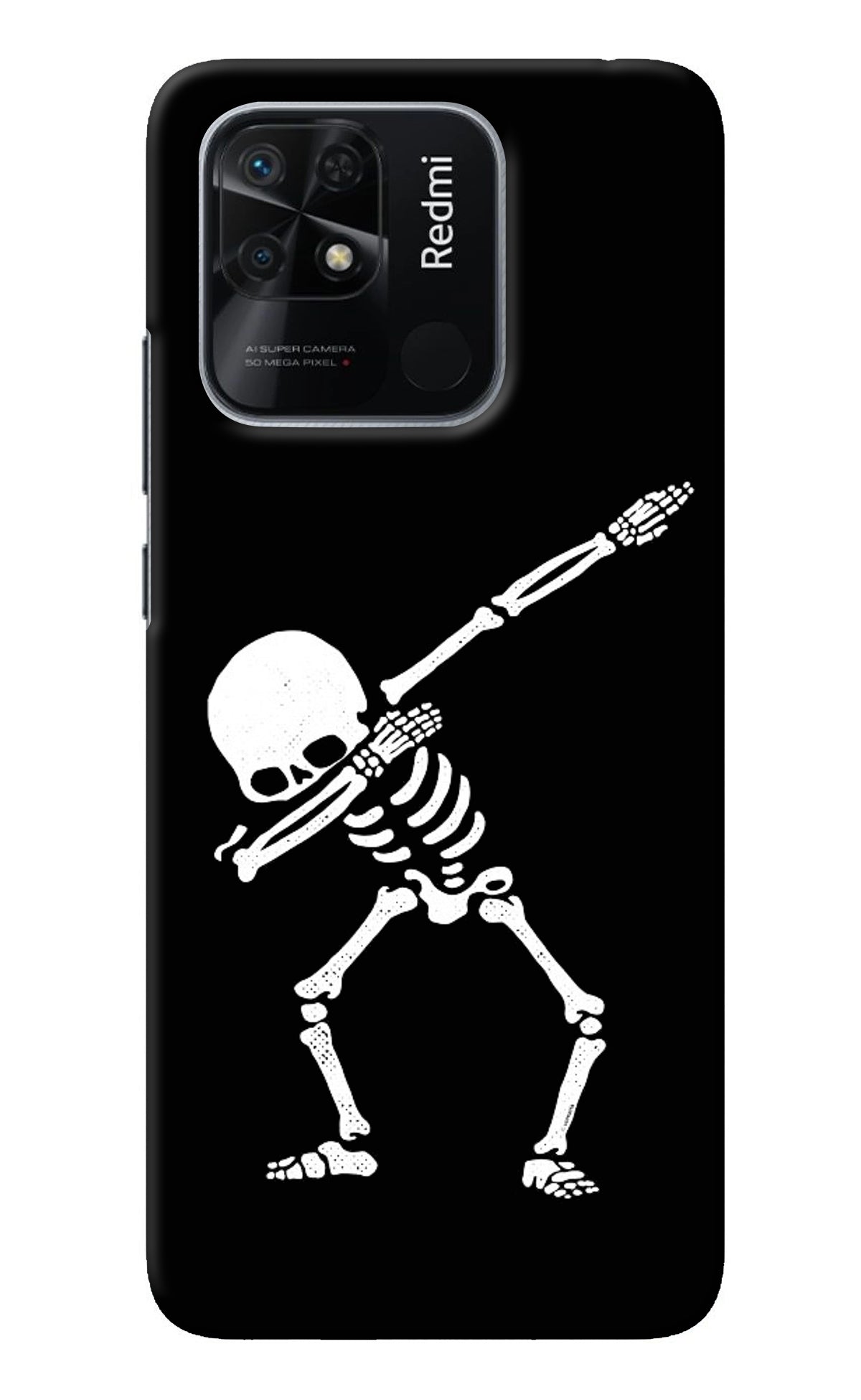 Dabbing Skeleton Art Redmi 10/10 Power Back Cover