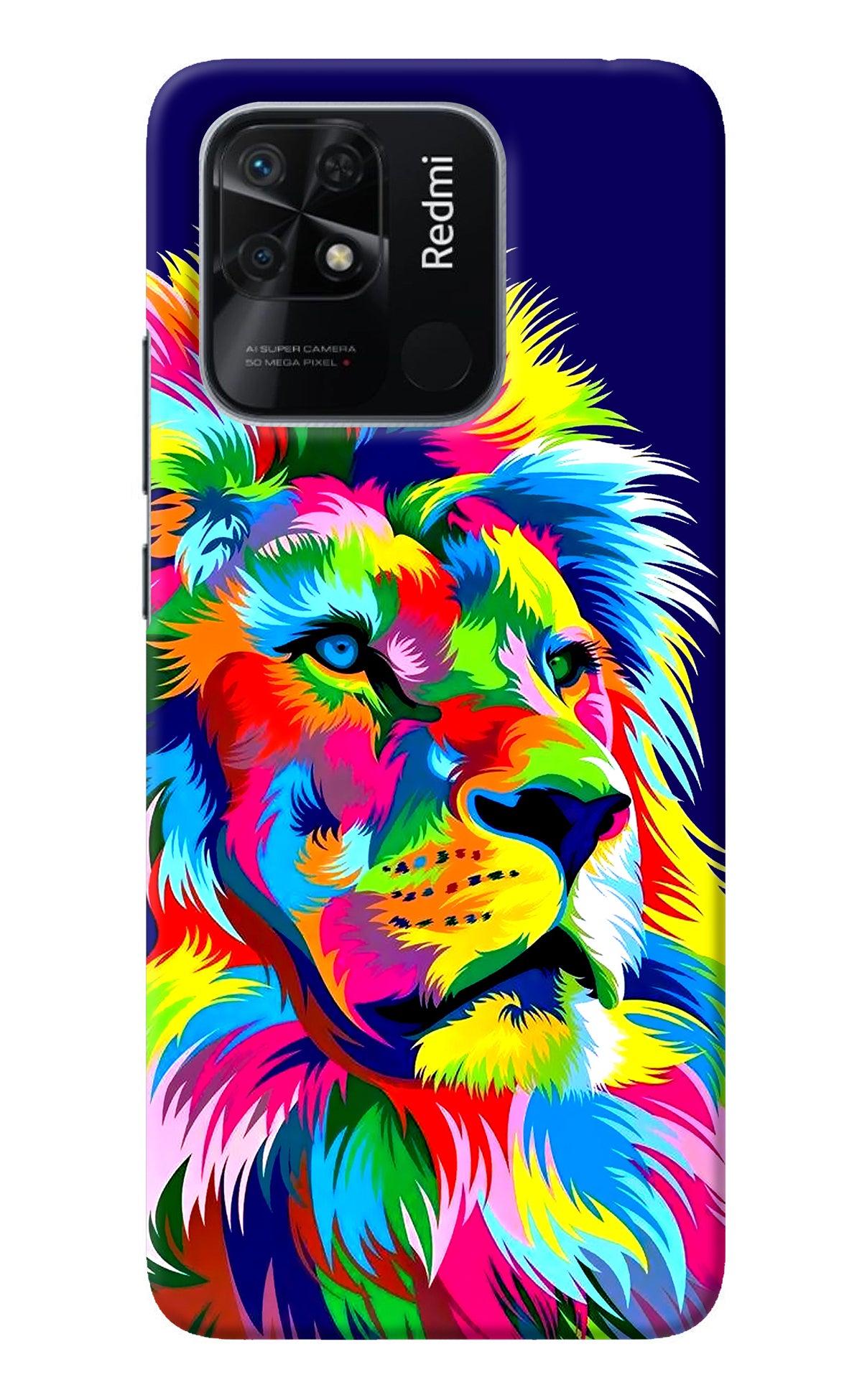 Vector Art Lion Redmi 10/10 Power Back Cover