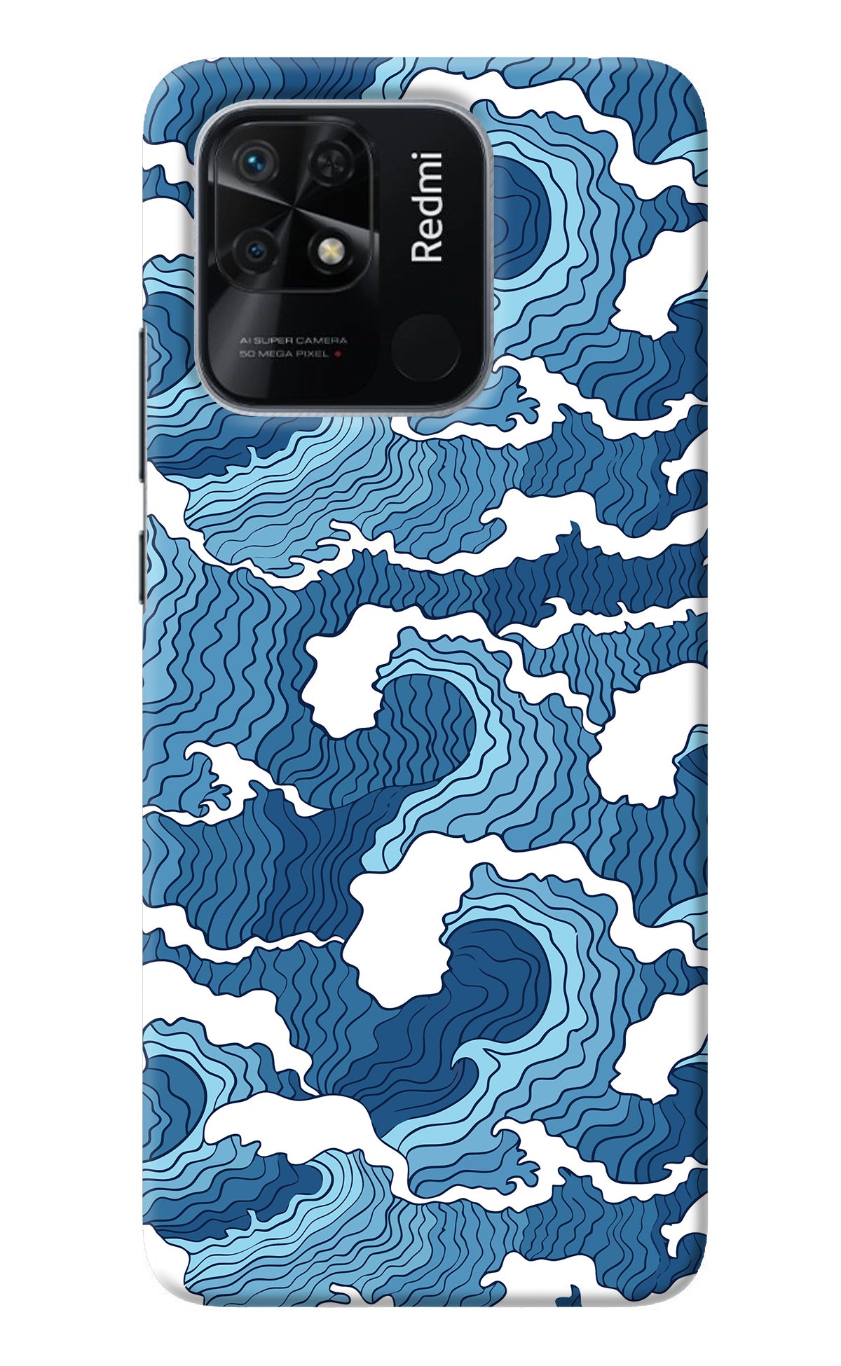 Blue Waves Redmi 10/10 Power Back Cover