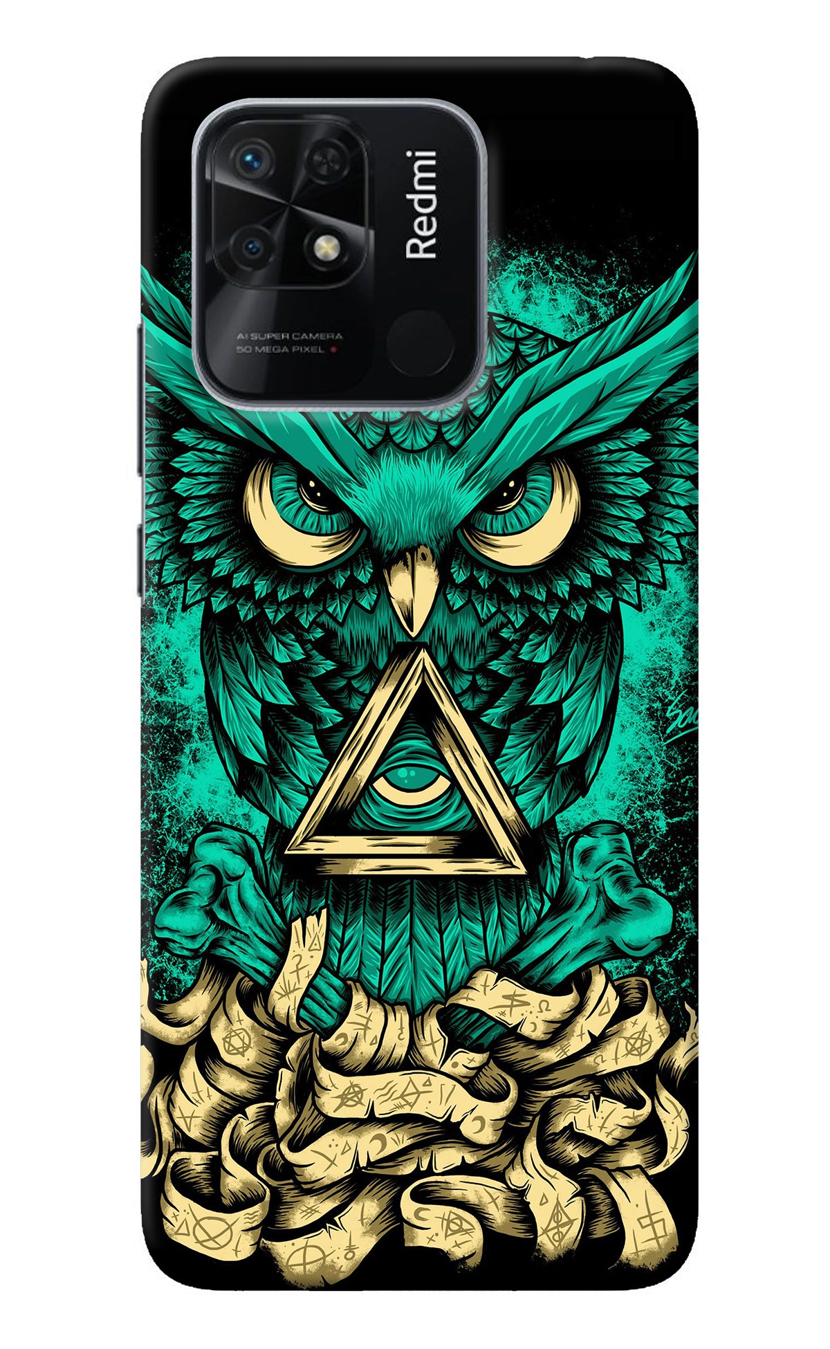 Green Owl Redmi 10/10 Power Back Cover