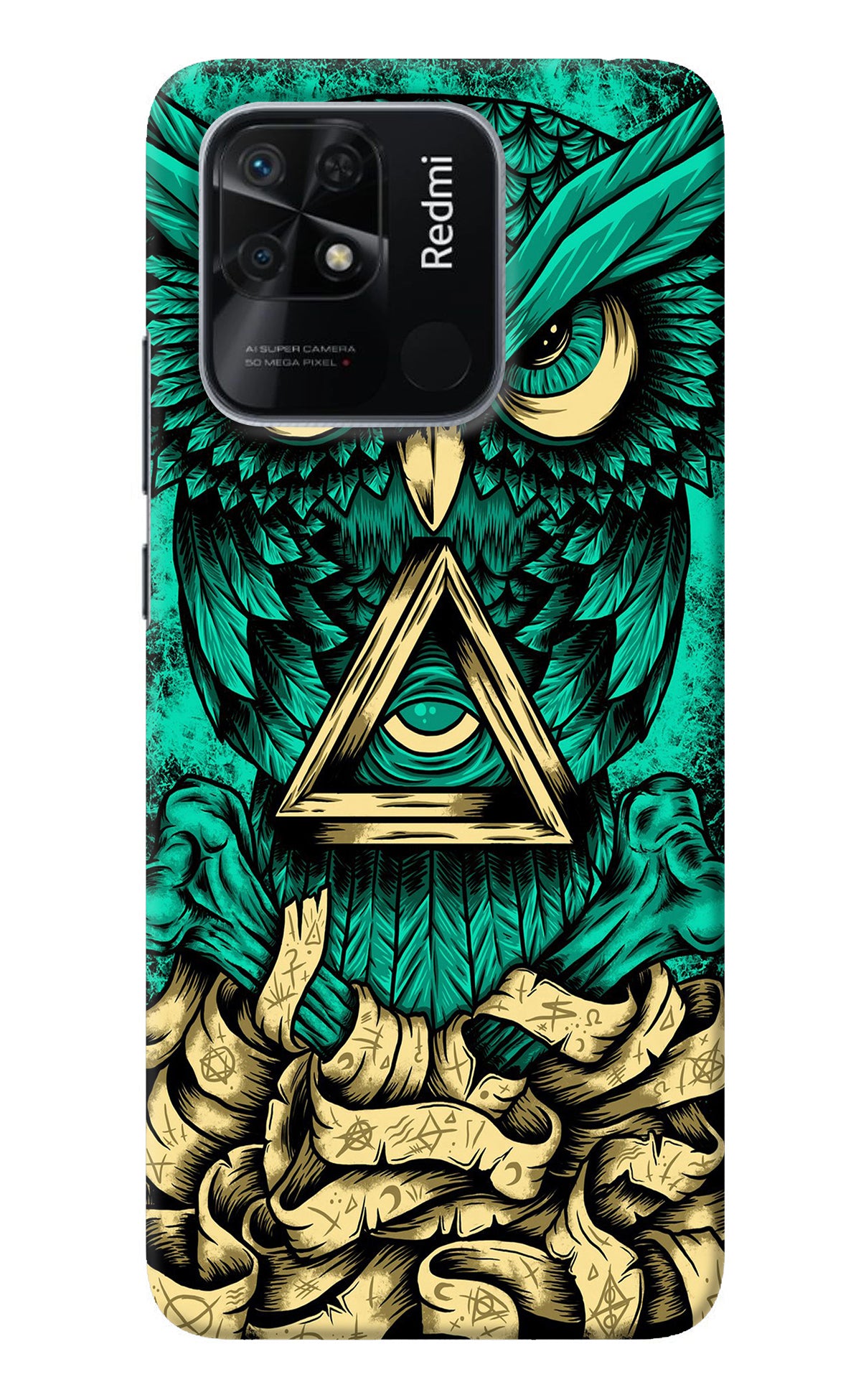 Green Owl Redmi 10/10 Power Back Cover