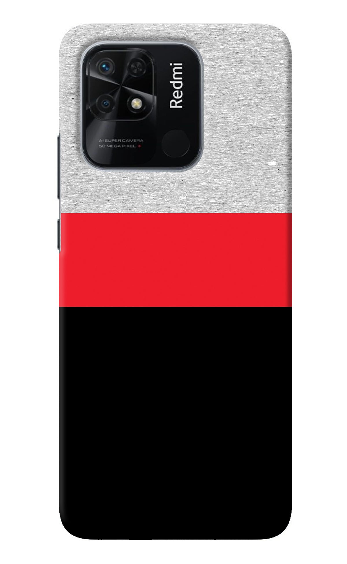 Tri Color Pattern Redmi 10/10 Power Back Cover