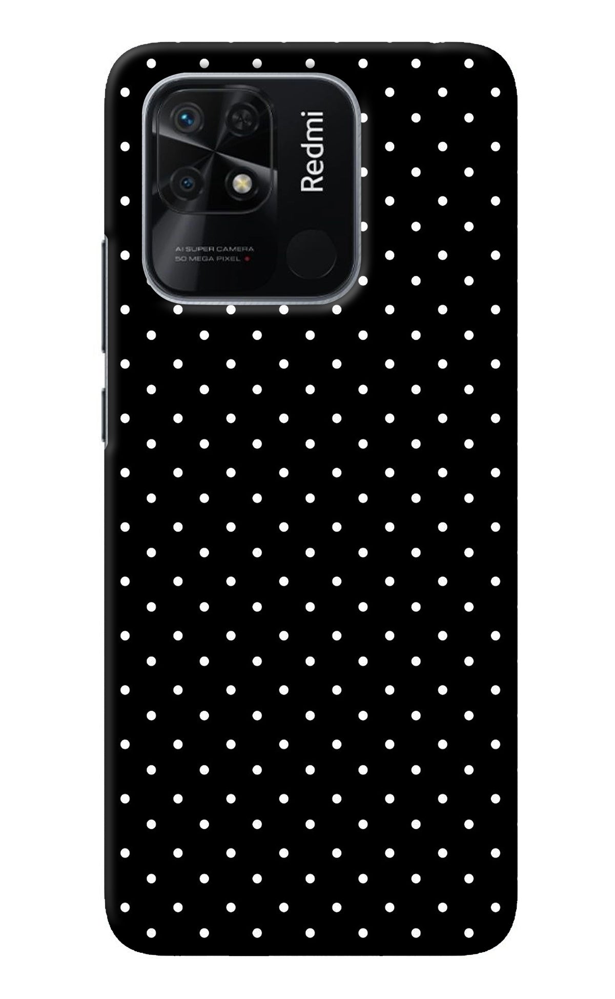 White Dots Redmi 10/10 Power Back Cover