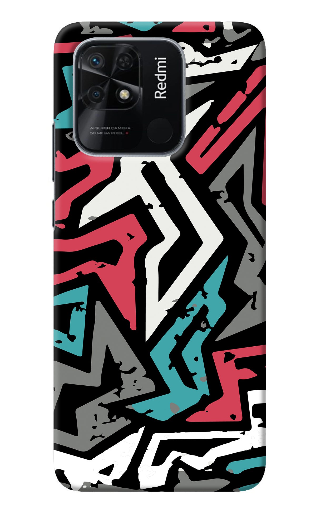 Geometric Graffiti Redmi 10/10 Power Back Cover