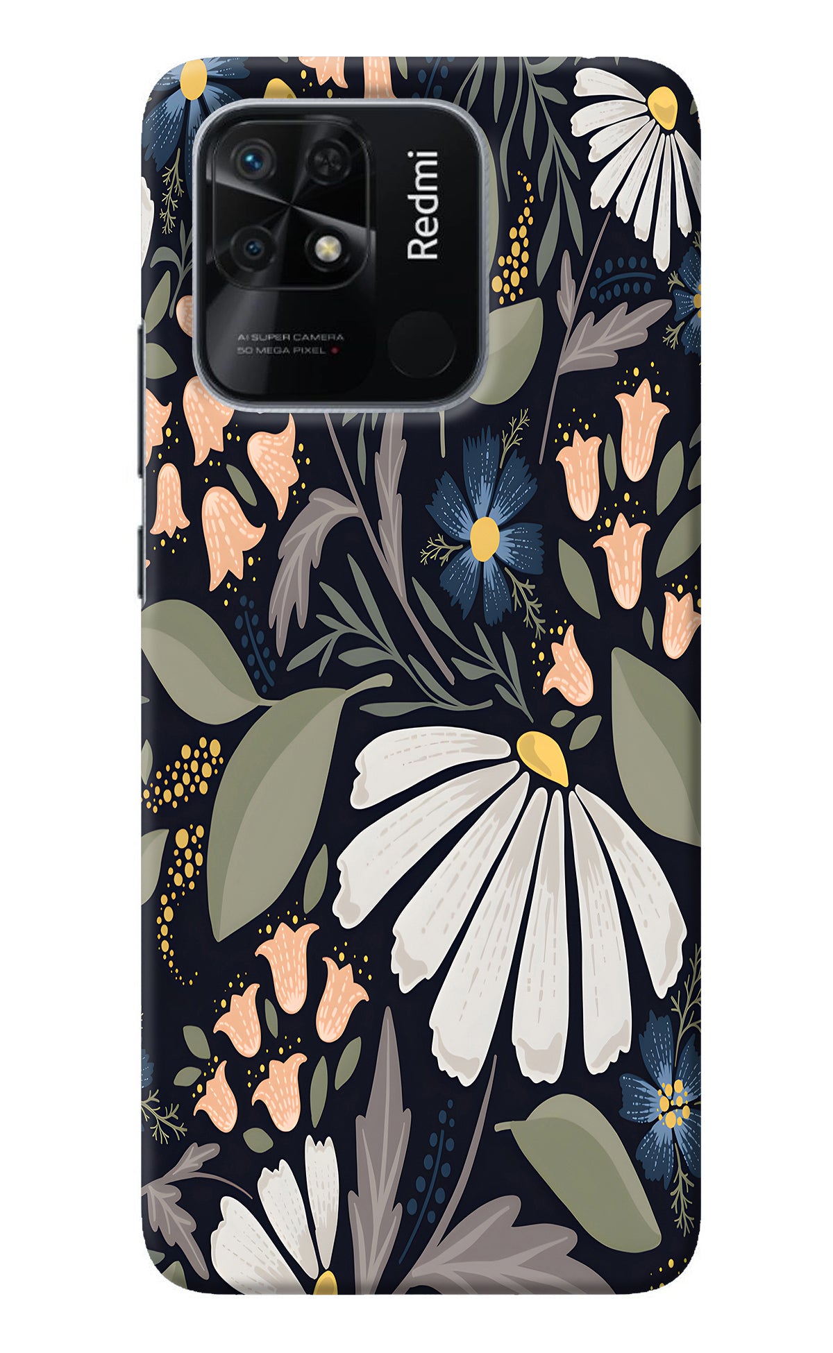 Flowers Art Redmi 10/10 Power Back Cover