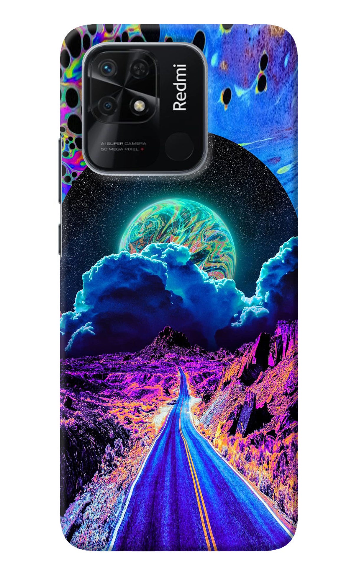 Psychedelic Painting Redmi 10/10 Power Back Cover