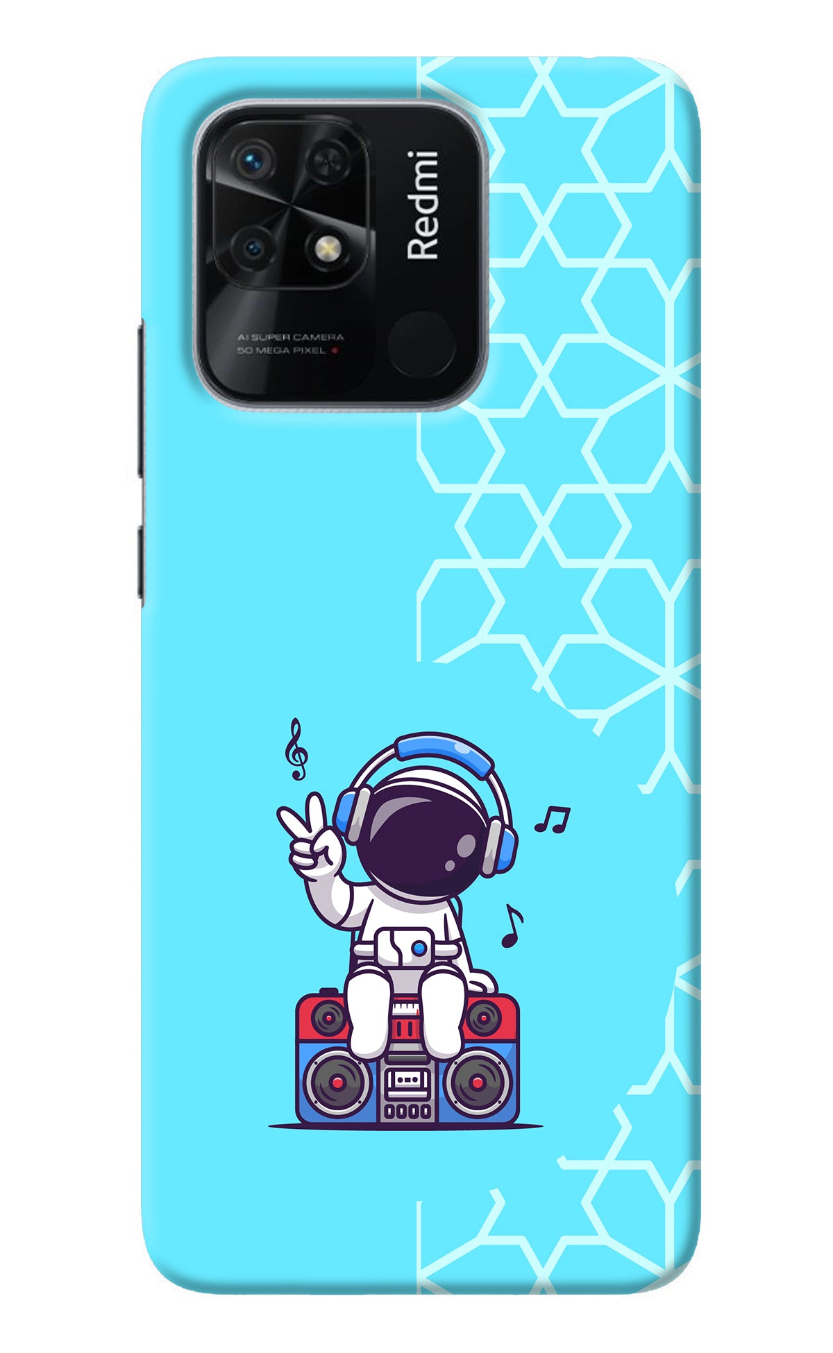 Cute Astronaut Chilling Redmi 10/10 Power Back Cover