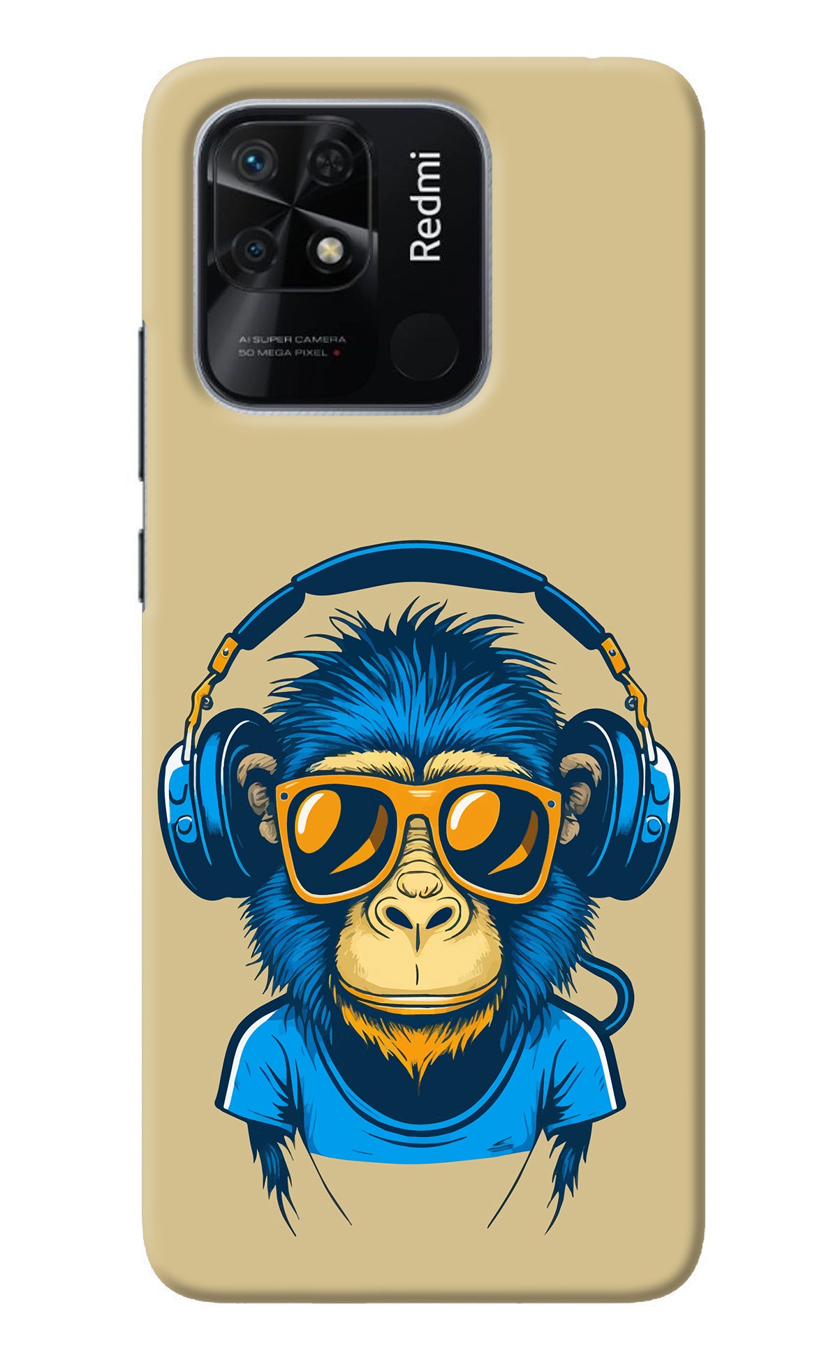 Monkey Headphone Redmi 10/10 Power Back Cover