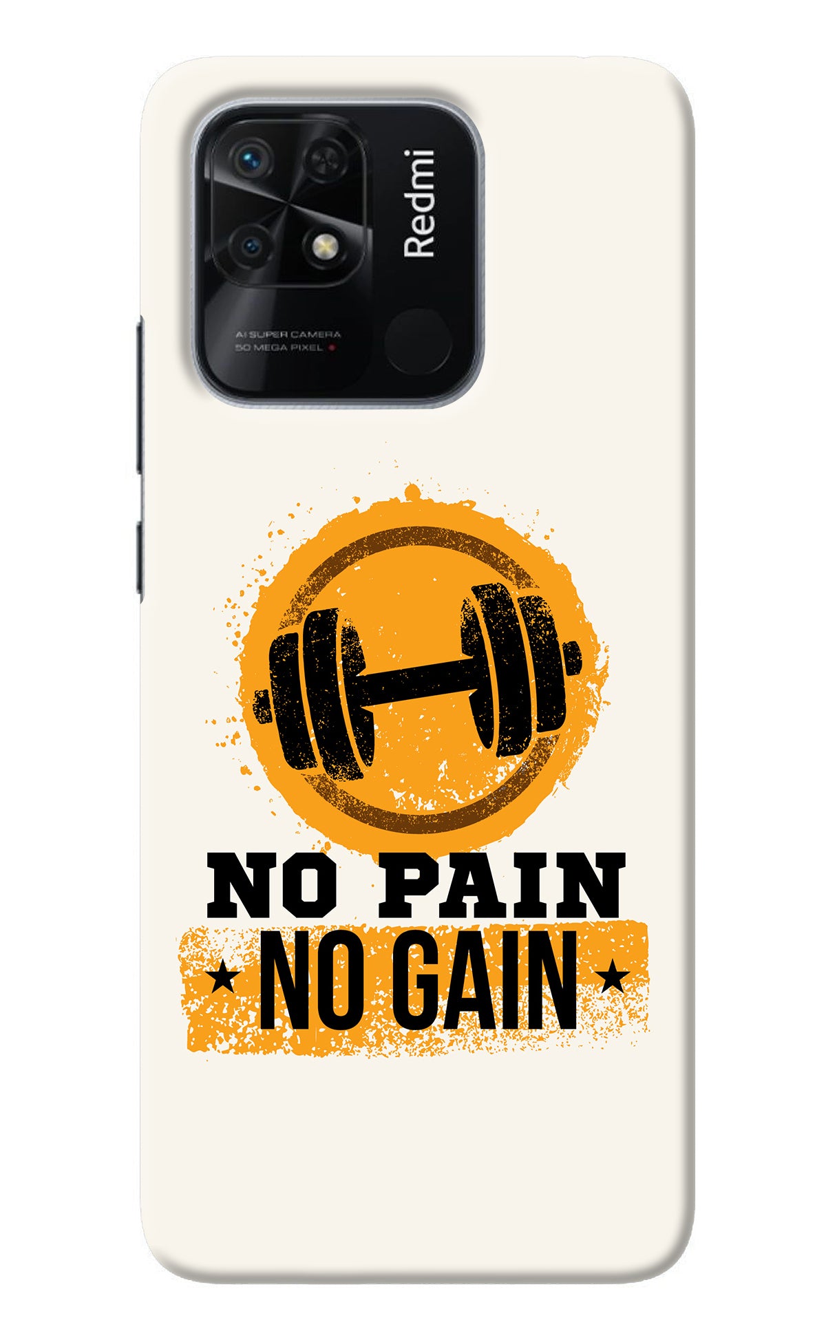 No Pain No Gain Redmi 10/10 Power Back Cover