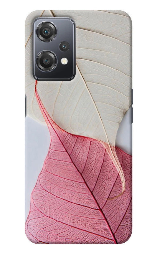 White Pink Leaf OnePlus Nord CE 2 Lite 5G Back Cover