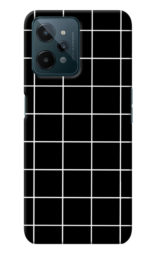 White Grid Realme C31 Back Cover