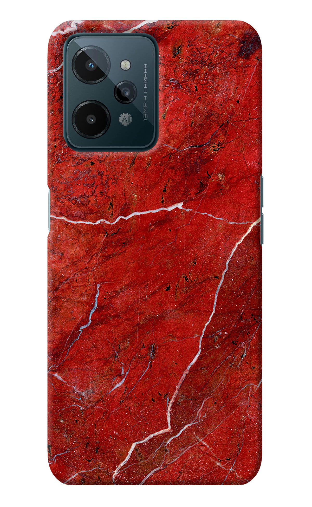 Red Marble Design Realme C31 Back Cover