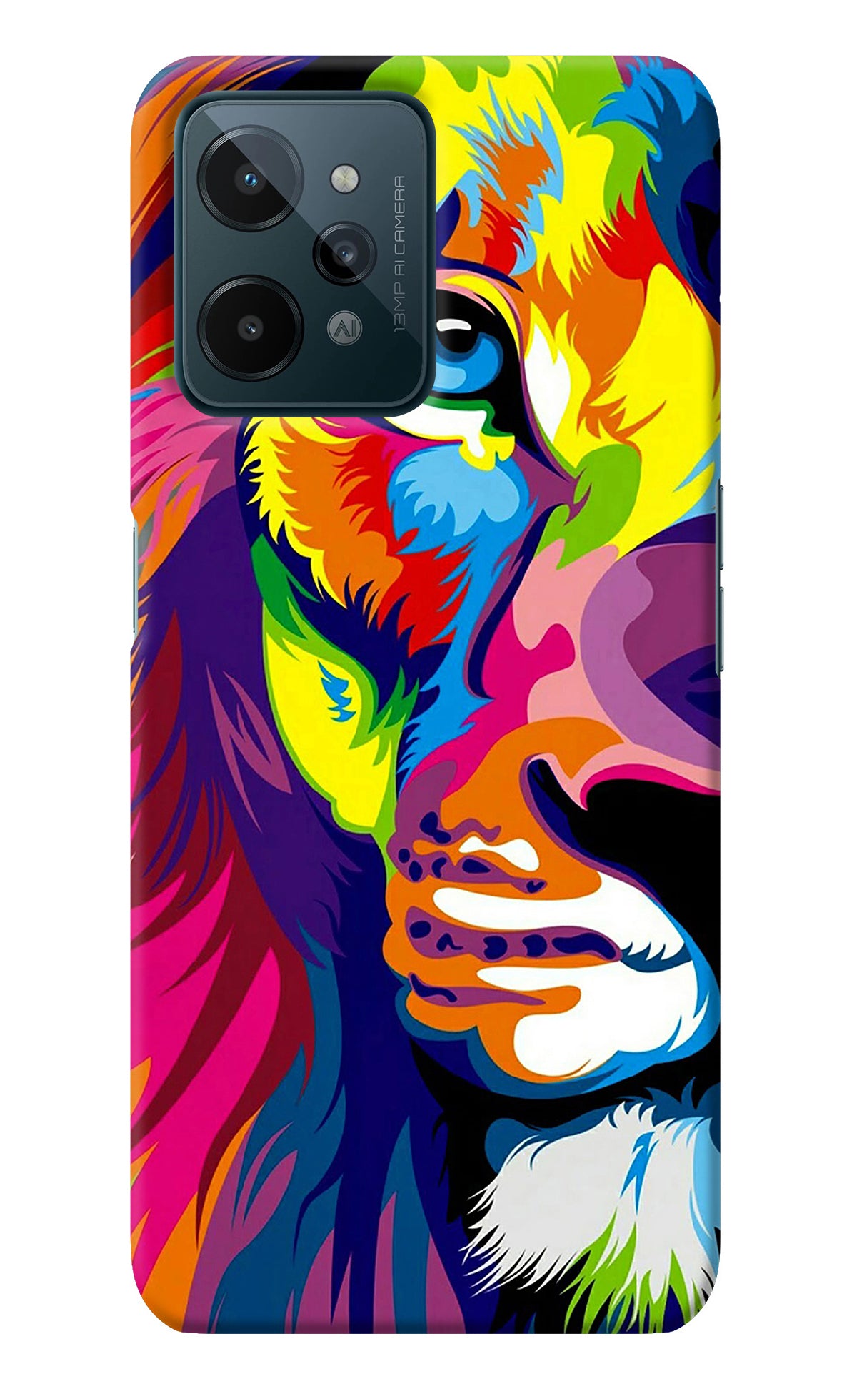 Lion Half Face Realme C31 Back Cover