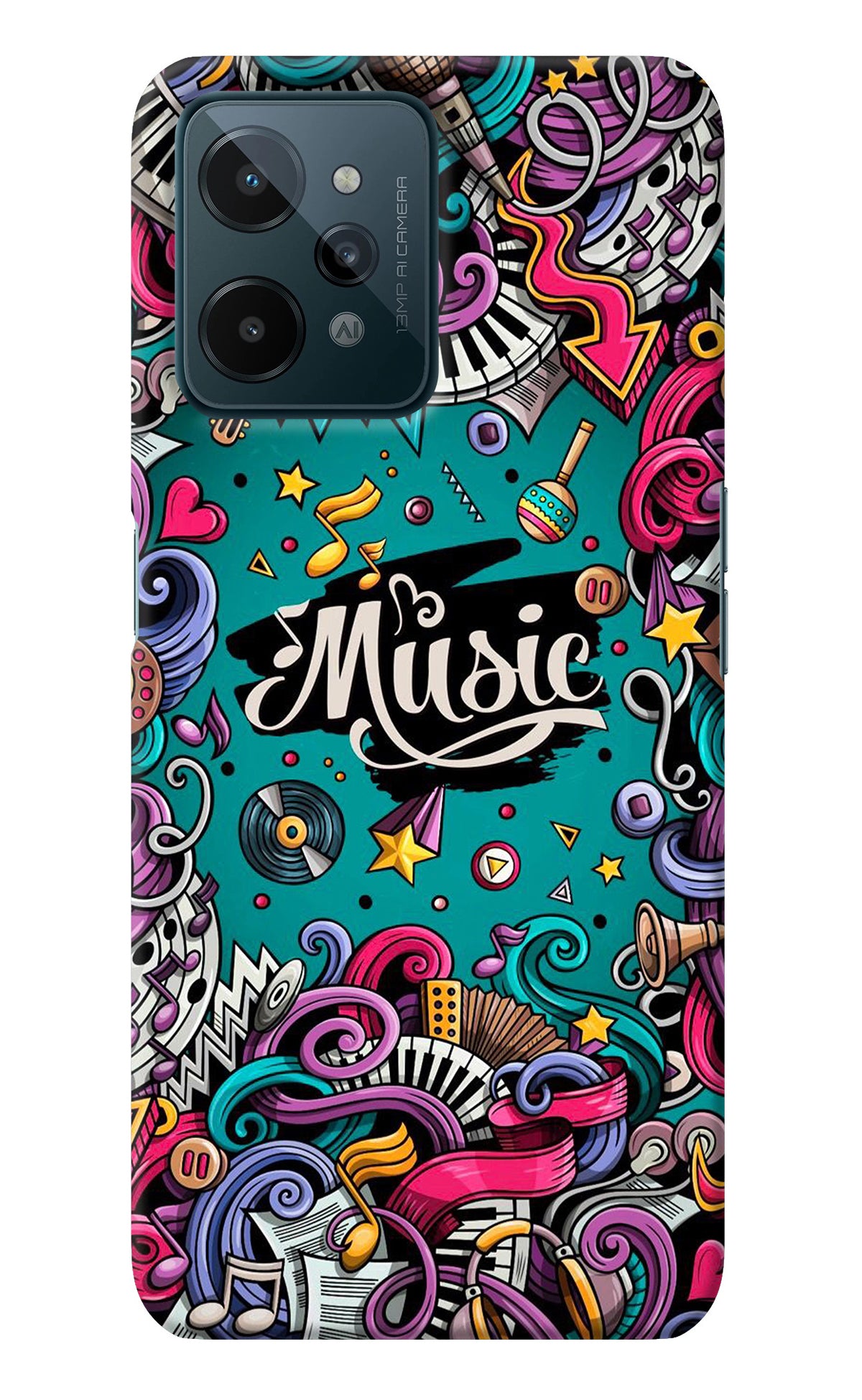 Music Graffiti Realme C31 Back Cover