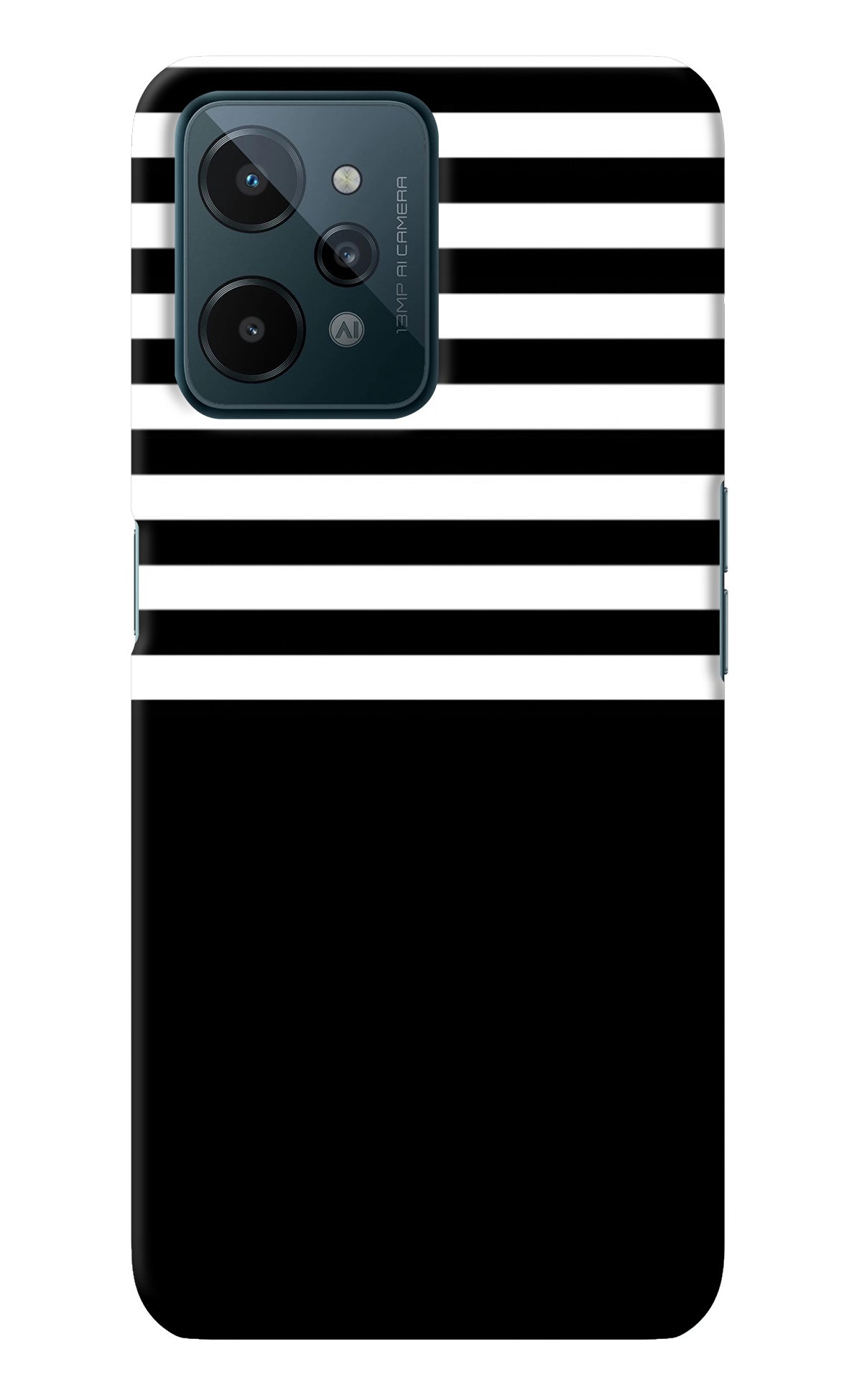 Black and White Print Realme C31 Back Cover