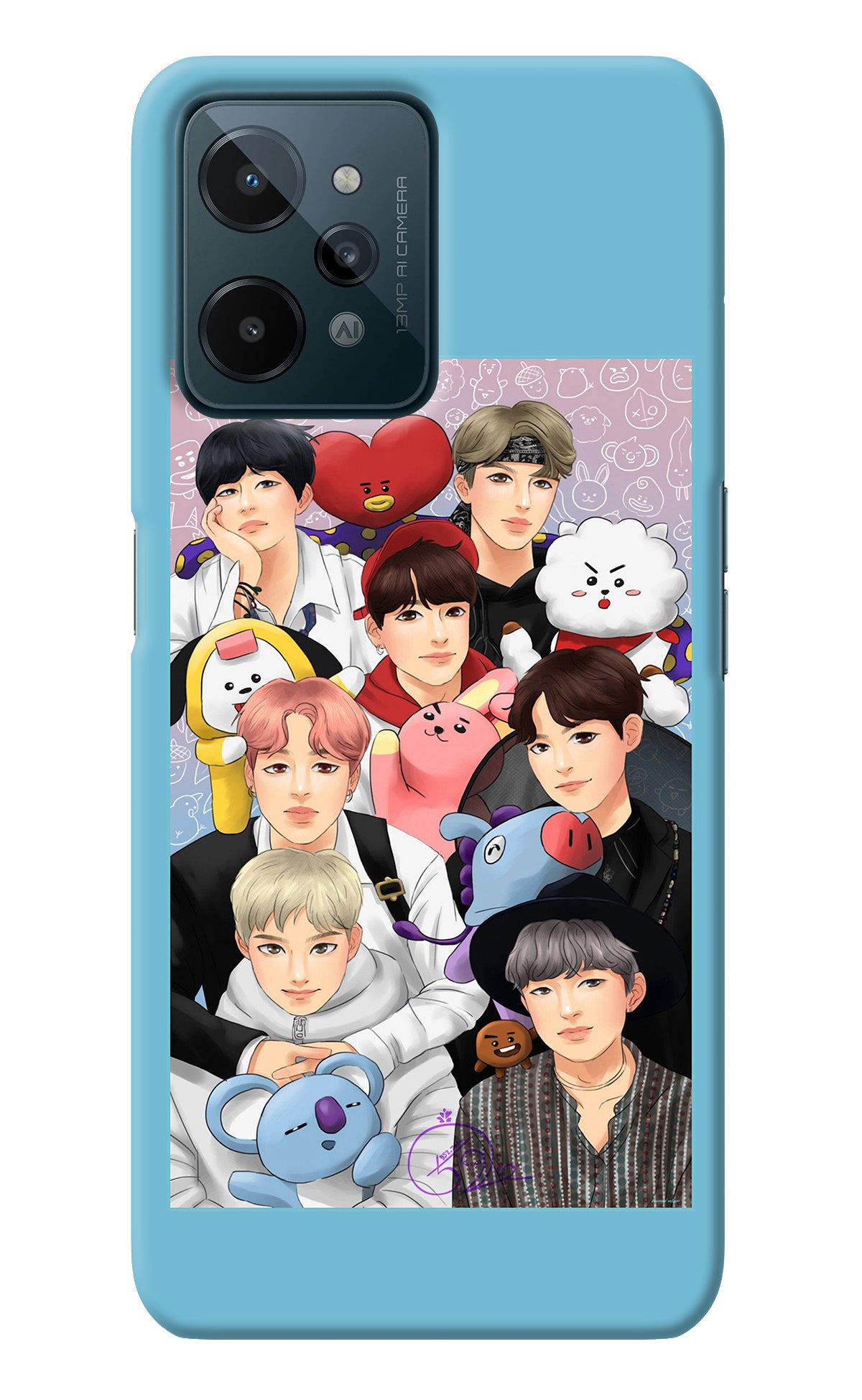 BTS with animals Realme C31 Back Cover